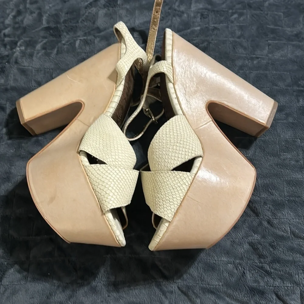 Sam Edelman Corbin Snake Print  Platform Shoes